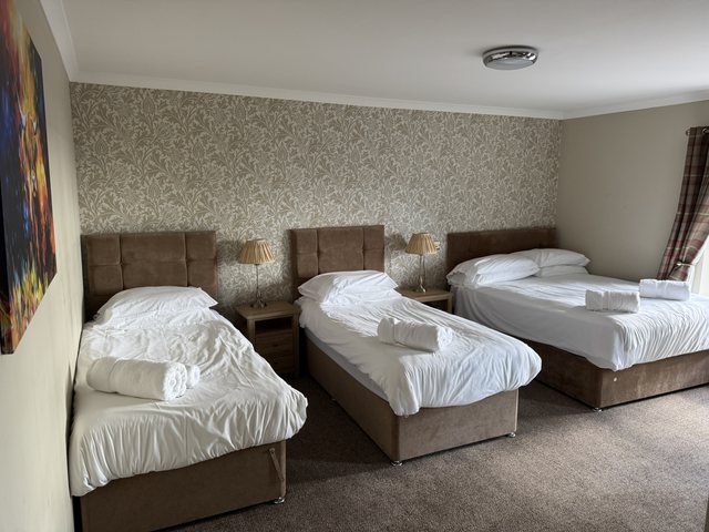 One double bed, Two single beds